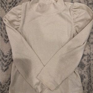 GAP Toddler Cream and Gold Striped long sleeve